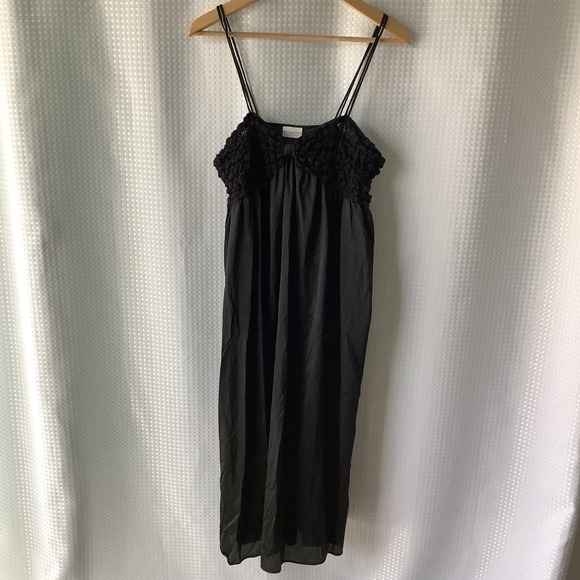 Romantic Moods Other - Romantic Moods Long Black Lace Babydoll Nightgown Black Sheer Large